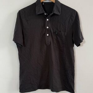 Criquet Men’s Black Polo Shirt with Pocket, Size M